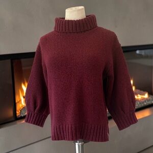 G. Label by Goop One-and-Done Oxblood Turtleneck Size Medium